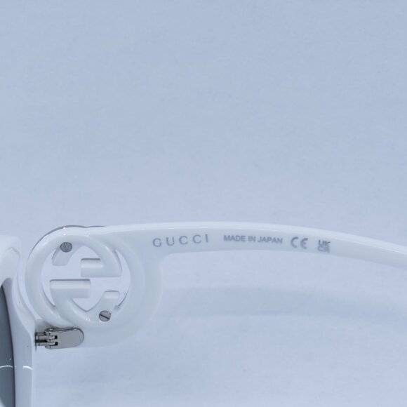 ?️ New Gucci GG1691S 006 Sunglasses - White Frame, Grey Silver Mirror Lenses main image 10